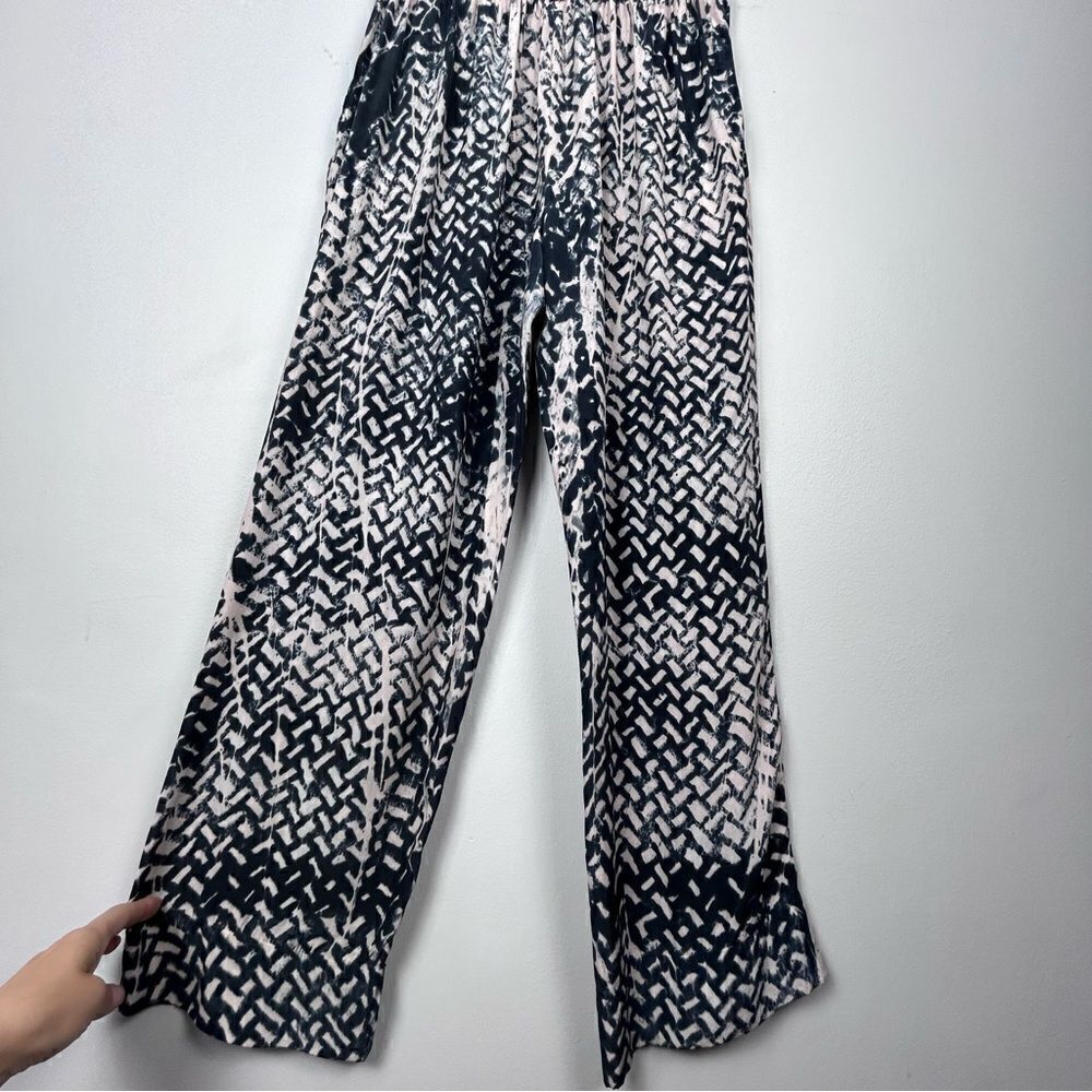 Amanda Bond silk pants made in Los Angeles blush pink and ink